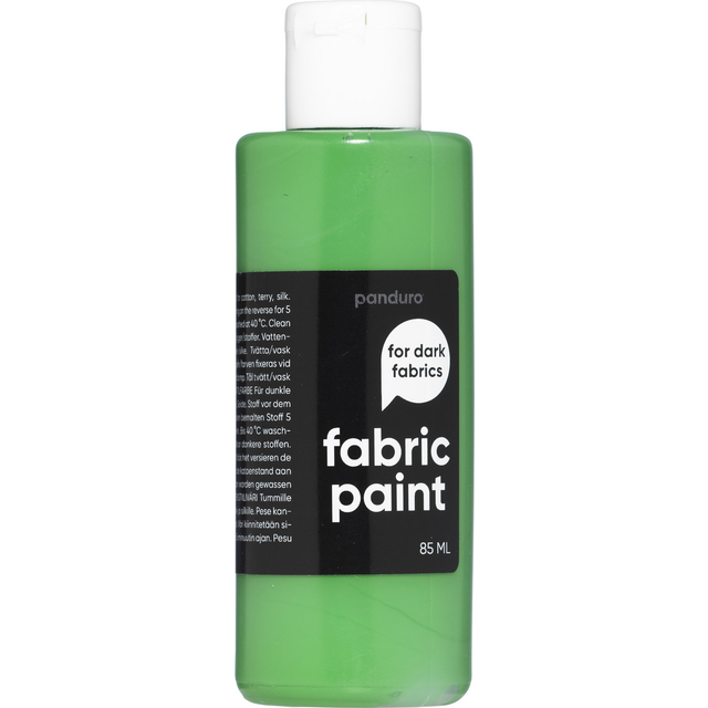 Billede af Panduro Fabric Paint 85 ml – grøn, dækkende tekstilfarve til mørkt stof