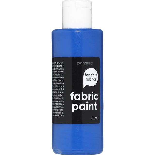 Billede af Panduro Fabric Paint 85 ml – blå dækkende tekstilfarve til mørkt stof