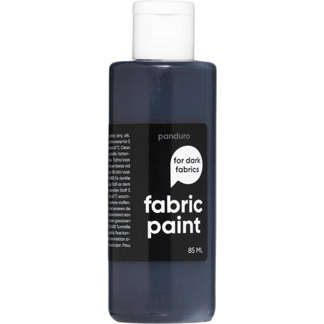 Billede af Fabric Paint 85 ml – sort, dækkende tekstilfarve til mørkt stof